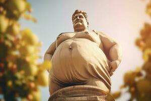 Fat statue body size. Generate Ai photo