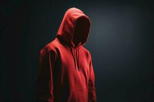 Product image red hoodie. Generate Ai photo