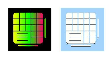 icono de vector de datos de tabla