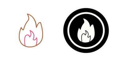 Unique Flame Vector Icon