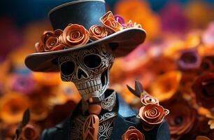 Dia de los muertos, Day of the Dead Concept AI Generated photo