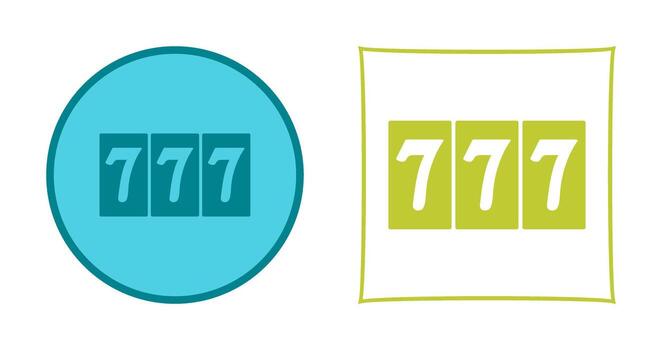 icono de vector de sietes triples