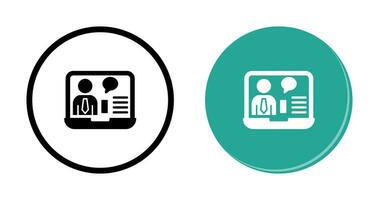 Online Job Interview Vector Icon