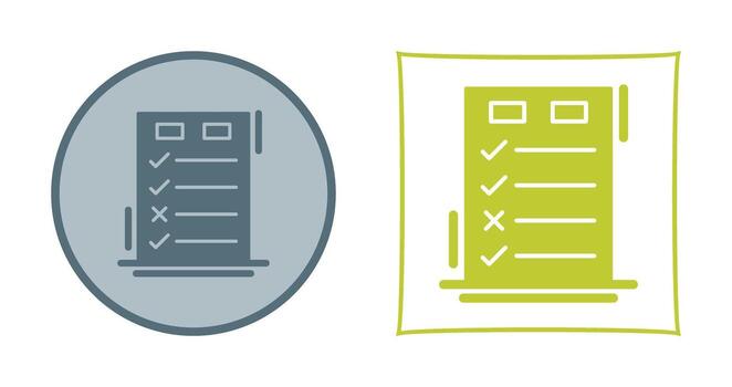 Today to Done CheckList Vector Icon