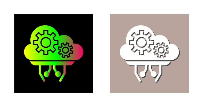 icono de vector de computación en la nube