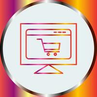 icono de vector de sitio web de comercio electrónico