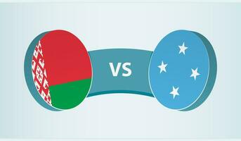 bielorrusia versus micronesia, equipo Deportes competencia concepto. vector