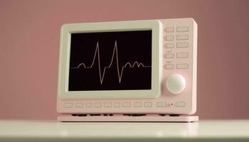 corazón monitor medición vital señales, médico tecnología. generativo ai. foto