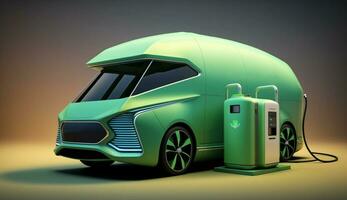 hydrogen power car vehicles ,hydrogen stations, green hydrogen and renwable power concept. AI Generative. photo