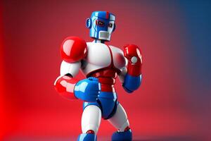Thai boxing fighter realistic. illustration concept With The original 3D character. . photo
