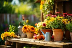 capturar de el alegría hogar jardinería ai generativo foto