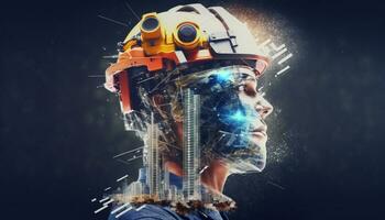 Job creation concept from professional engineers and civil engineering. Generative AI. photo