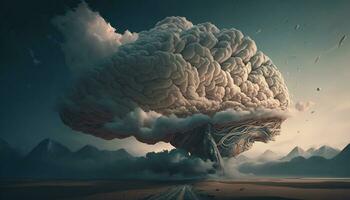 The human brain in the dream world is beyond imagination. Generative AI. photo