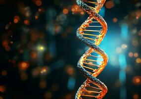 Structure of the DNA double helix animation DNA molecular. Generative AI. photo
