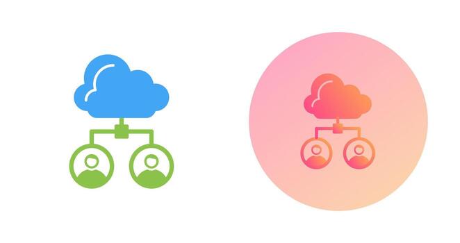 icono de vector de nube
