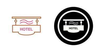 icono de vector de signo de hotel