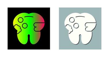 icono de vector de caries