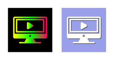 icono de vector de lección de video