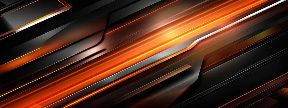 un resumen representación de futurista tecnología con pulcro líneas, gradientes, y metálico elementos, dando web bandera un innovador mirar. generativo ai foto