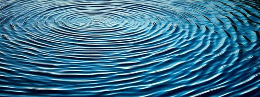 An image capturing the mesmerizing patterns and reflections created by water ripples, symbolizing calmness and serenity. Web banner backdrop. Generative Ai photo