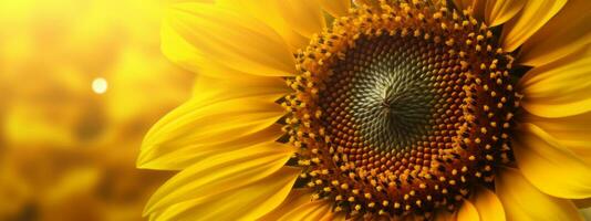 Close up and detailed image of a captivating flower, highlighting the intricate details for eye-catching web banner. Generative AI photo