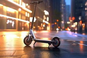 With their lightweight design and compact size, electric scooters are perfect for weaving through crowded streets and narrow alleyways. Generative AI photo