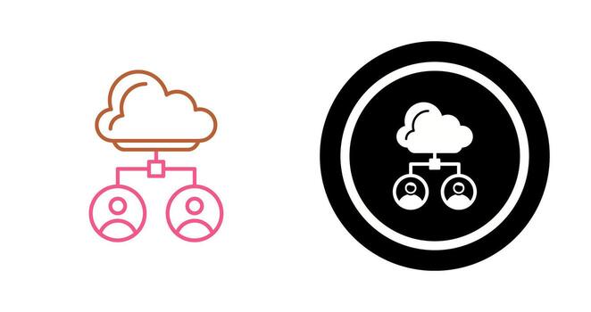 icono de vector de nube