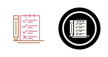 icono de vector de lista de verificación de encuesta