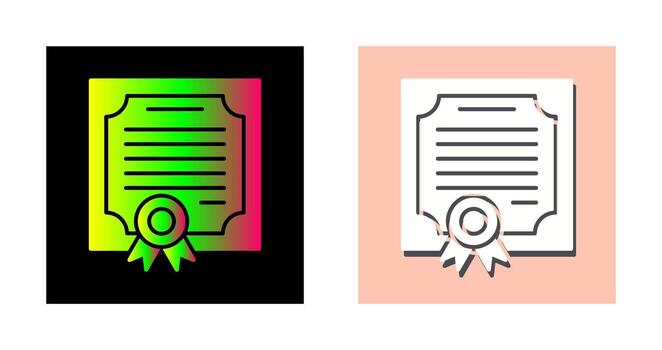 icono de vector de certificado