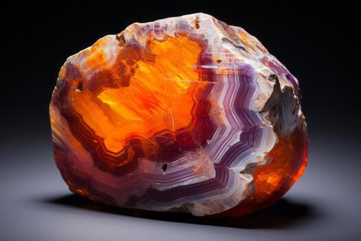 An image of rich Onyx marble, with its captivating translucency and layers of vibrant colors, creating an aura of mystery. Generative AI photo