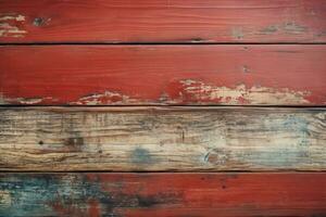 Vintage wood boards with cracked paint texture. Copy Space . Generative AI photo