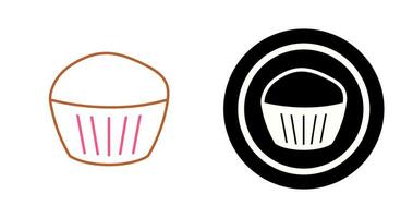 icono de vector de muffin de chocolate