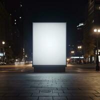 Street Billboard mockup, AI generative photo