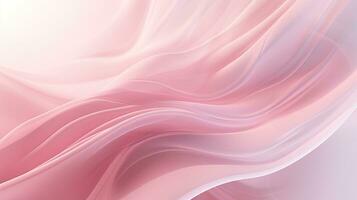 Abstract pink silky and smooth waves background, AI generative photo