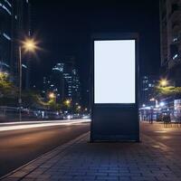 Street Billboard mockup, AI generative photo