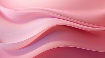 Abstract pink silky and smooth waves background, AI generative photo