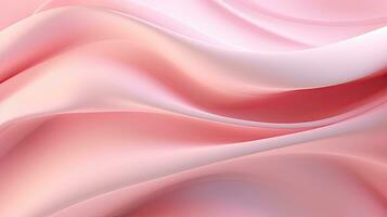 Abstract pink silky and smooth waves background, AI generative photo