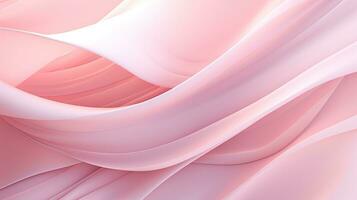 Abstract pink silky and smooth waves background, AI generative photo