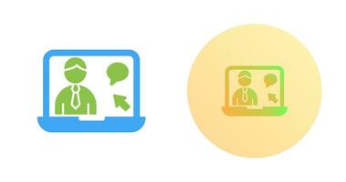 Online Interview Vector Icon