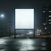 Street Billboard mockup, AI generative photo