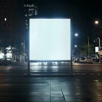 Street Billboard mockup, AI generative photo