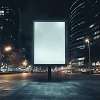 Street Billboard mockup, AI generative photo