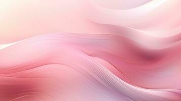 Abstract pink silky and smooth waves background, AI generative photo