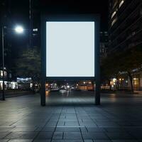 Street Billboard mockup, AI generative photo