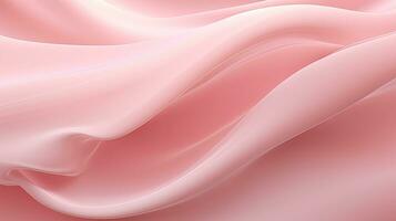 Abstract pink silky and smooth waves background, AI generative photo