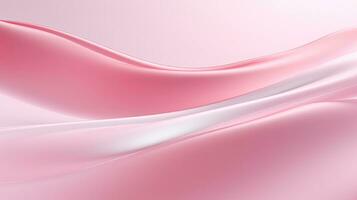 Abstract pink silky and smooth waves background, AI generative photo