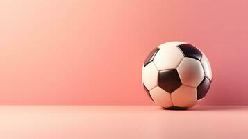 3d fútbol pelota. deporte y juego competencia concepto. generativo ai foto