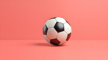 3d soccer ball. Sport and Game competition concept. generative ai photo