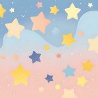 pastel stars background wallpaper. Generative AI photo