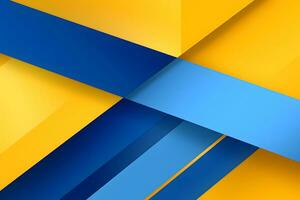 a blue and yellow abstract background with a diagonal line. Generative AI photo